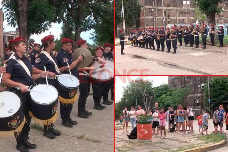 La Banda de Música de la Policía de Entre Ríos se presentó en Lomas del Mirador