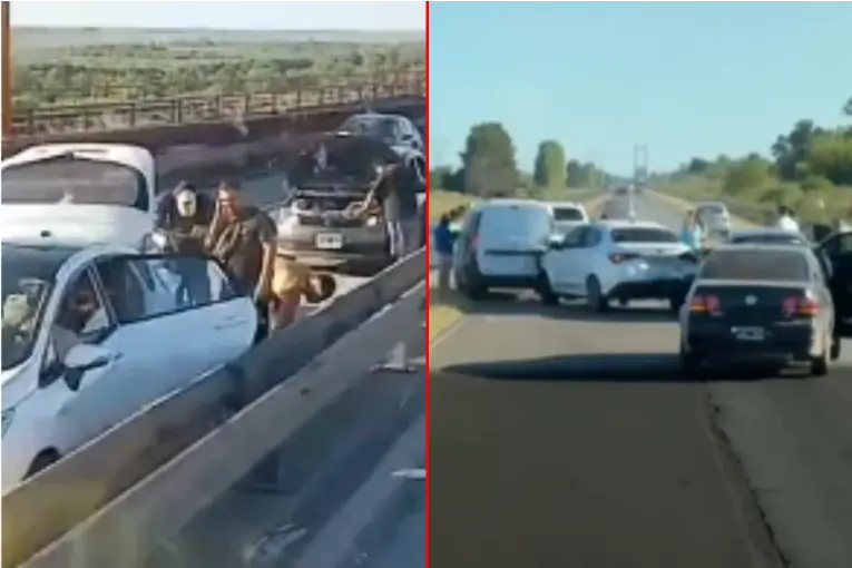 Choques múltiples complicaron el tránsito en la Ruta Nacional 12 tras el fin de semana largo