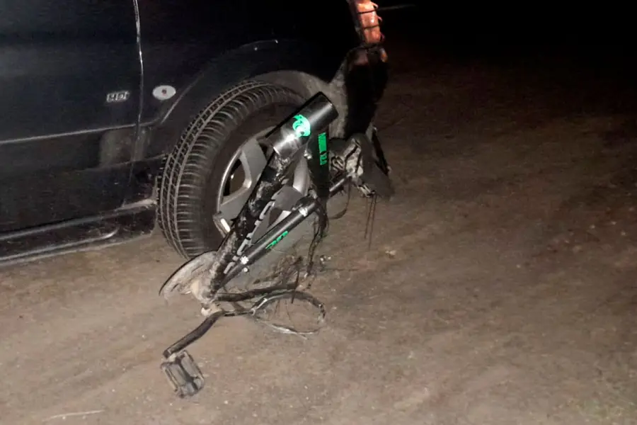 Accidente bicicleta. Foto: Bomberos Ceibas.