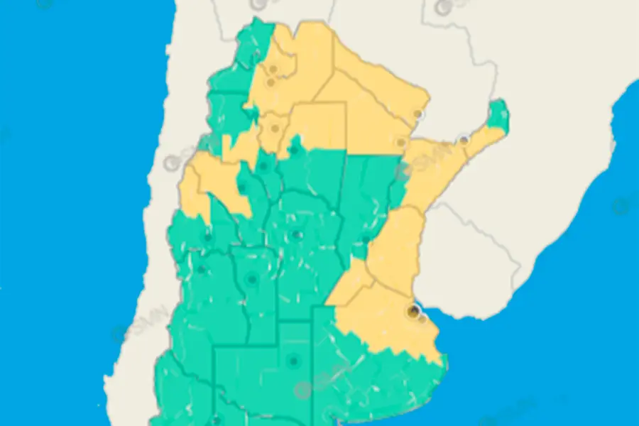 Entre R&iacute;os est&aacute; bajo alerta por tormentas. Foto: SMN.