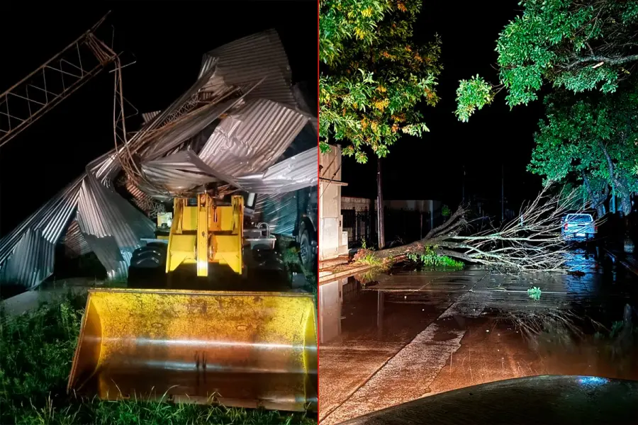 Da&ntilde;os en el Parque Industrial de Sampacho (foto Telediario)