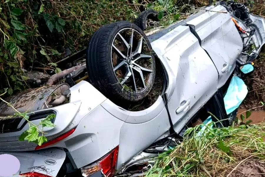 Accidente en Ruta 12. Foto: Estaci&oacute;n Plus.