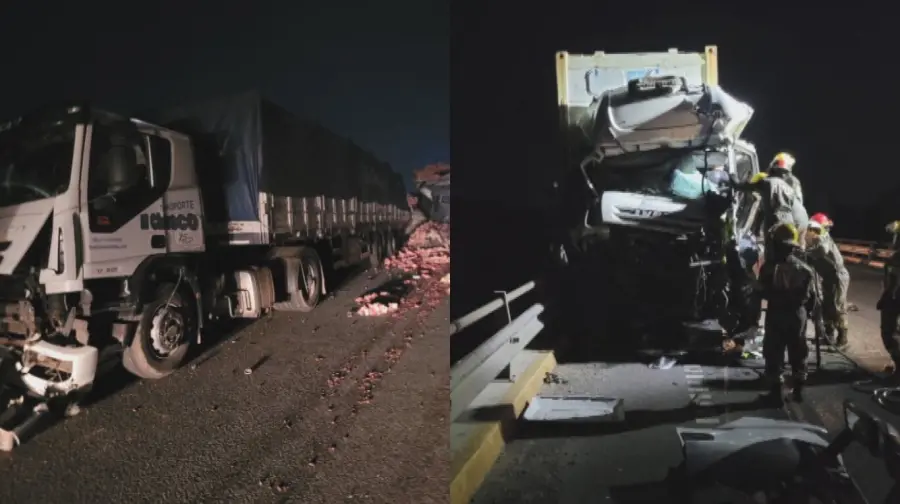 Dos accidentes ocurrieron esta madrugada sobre la autopista Rosario-Buenos Aires (foto captura TN)