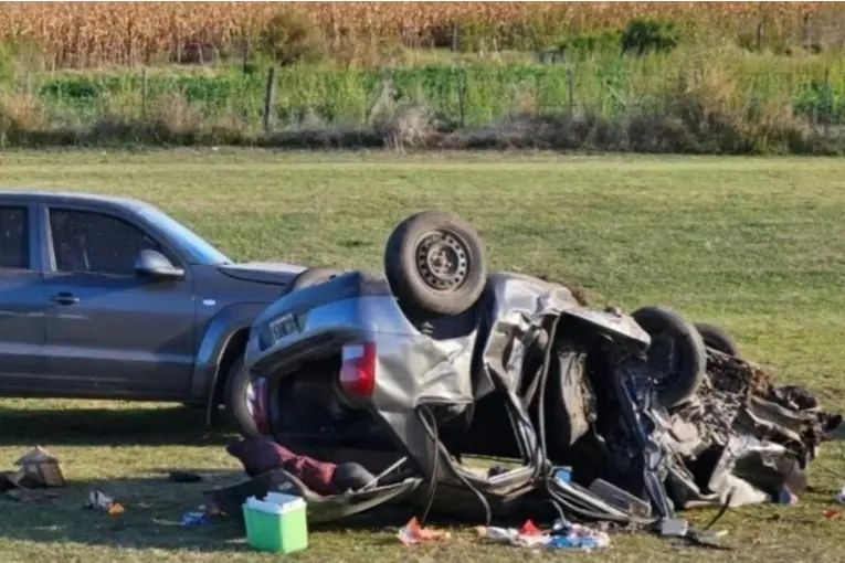 Menor de 14 años provocó triple choque en ruta y murió un hombre de 51
