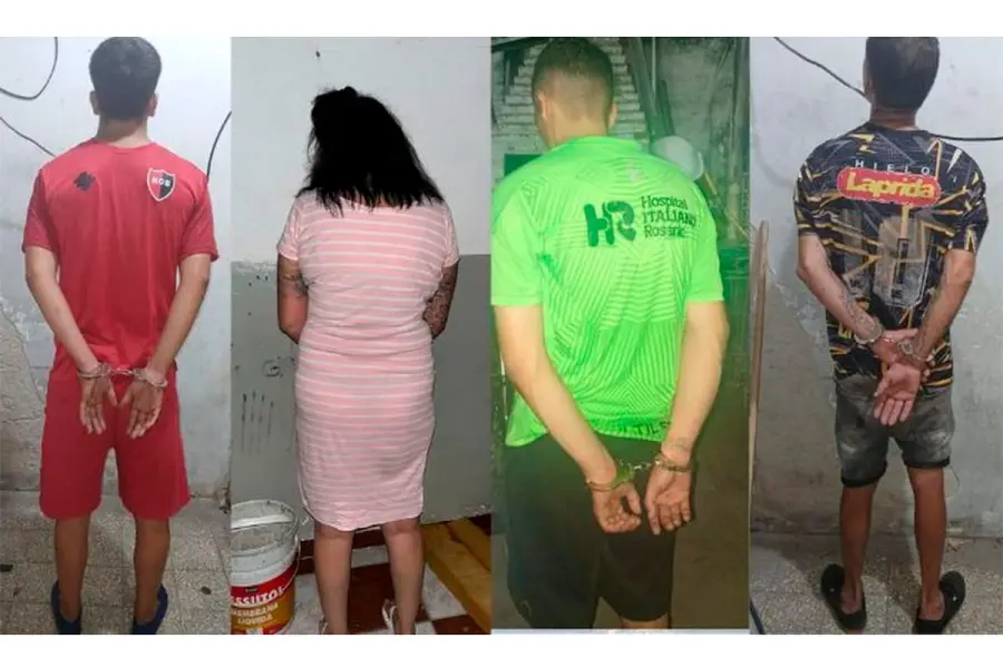 Los detenedidos por el crimen del beb&eacute; en Rosario (foto Cadena 3)