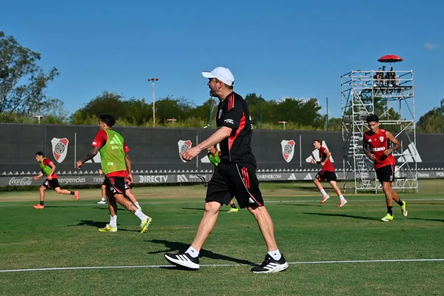Coudet en el entrenamiento de River.