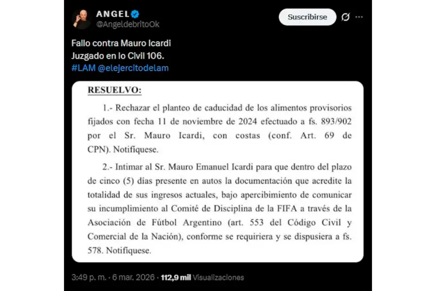 La pelea medi&aacute;tica entre Mauro Icardi y Wanda Nara suma cap&iacute;tulos legales y esc&aacute;ndalos econ&oacute;micos