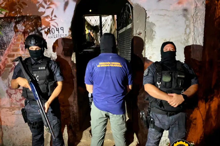 Operativo por narcomenudeo en Concordia (foto Polic&iacute;a de Entre R&iacute;os)