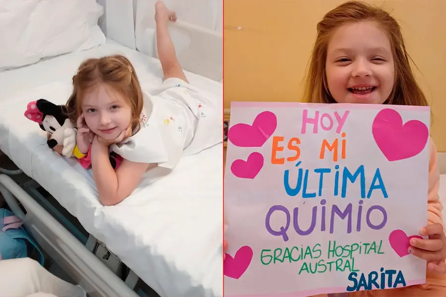 Sarita, la ni&ntilde;a de Crespo que lucha contra el c&aacute;ncer (foto Estaci&oacute;n Plus)
