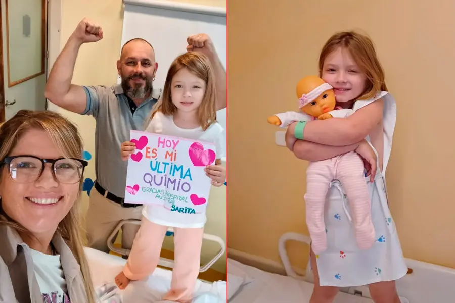 Sarita, la ni&ntilde;a de Crespo que lucha contra el c&aacute;ncer (foto Estaci&oacute;n Plus)