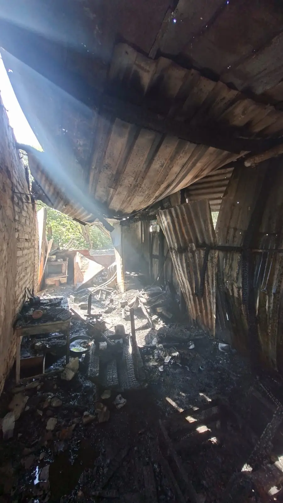 Incendio en Paran&aacute; (foto Polic&iacute;a de Entre R&iacute;os)