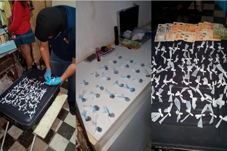 Hallaron dosis de cocaína, dinero y dos cráneos en allanamientos por narcomenudeo en Concordia