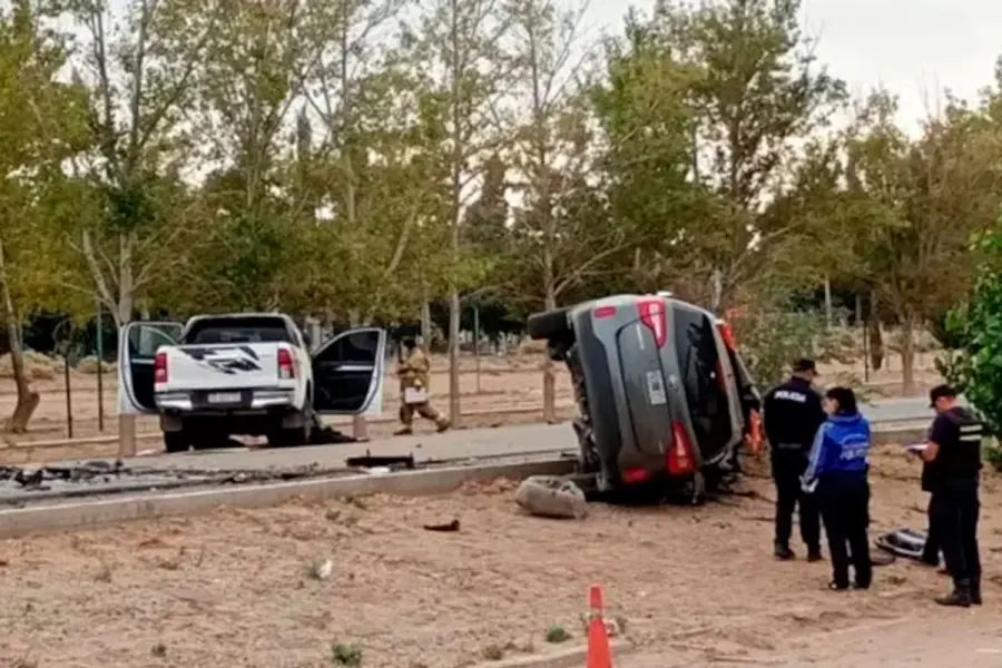 Accidente en Neuqu&eacute;n. Foto: Agencia NA.