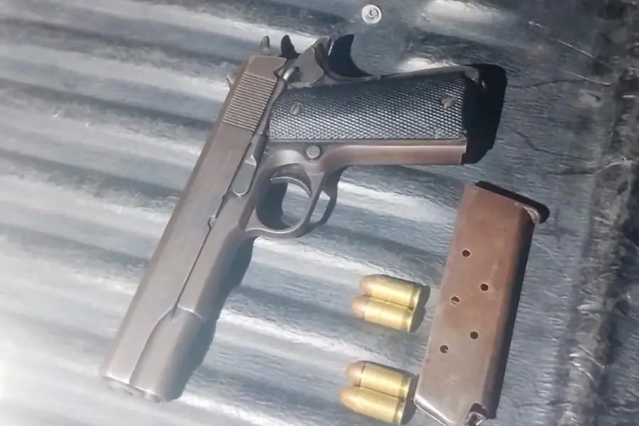 El arma secuestrada. Foto: P.E.R.