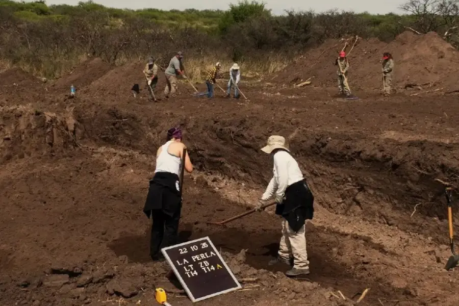 Postales de las excavaciones.