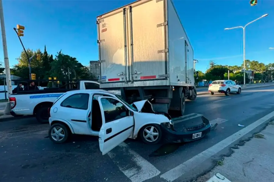 Las im&aacute;genes del lugar mostraron la magnitud del choque (foto Aire de Santa Fe)