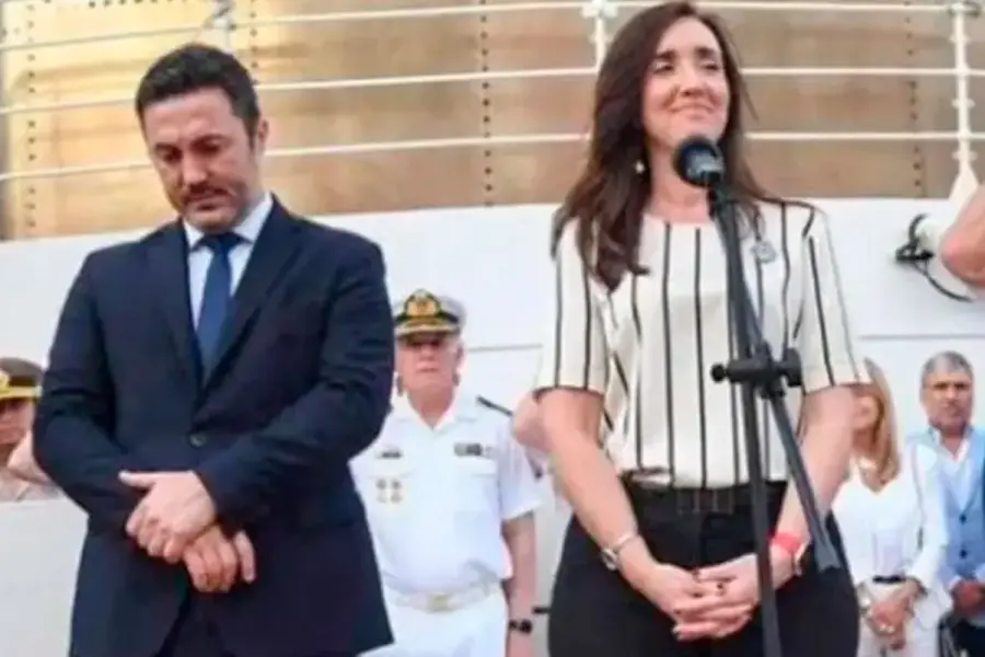 Victoria Villaruel y Luis Petri.