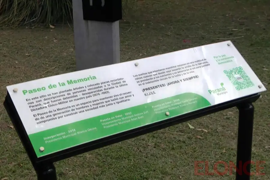 Paseo de la Memoria en Parque Varisco (foto Elonce)