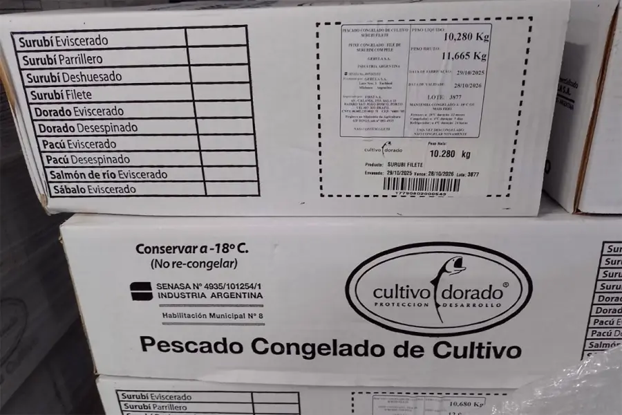 SENASA controla el transporte de productos de la pesca (foto SENASA)