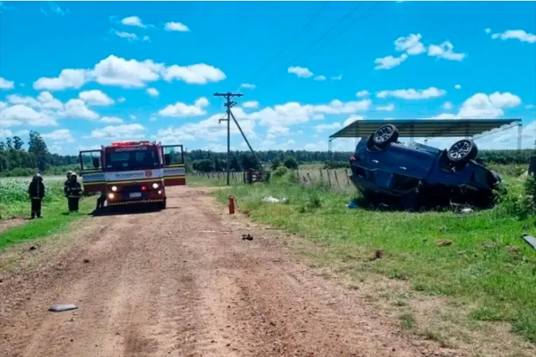 Murió bebita entrerriana de cinco meses y sus padres sufrieron heridas tras vuelco en Ruta 14