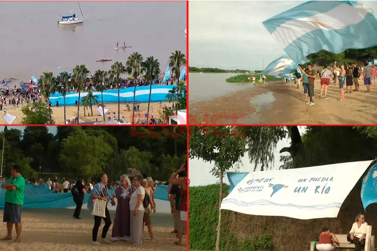 Salvemos el Paraná y sus humedales: la travesía llegó al Balneario Municipal de la capital entrerriana