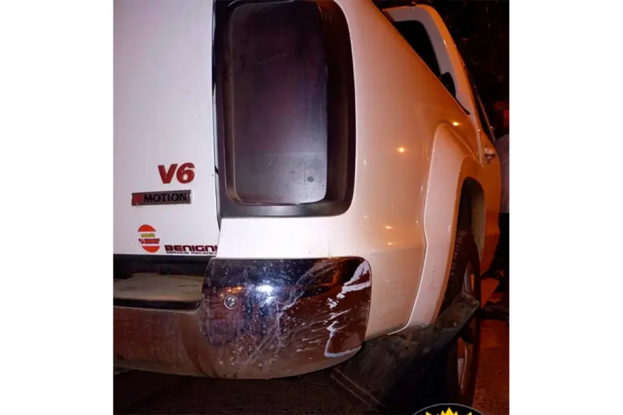 El peque&ntilde;o rasp&oacute;n que presenta la camioneta