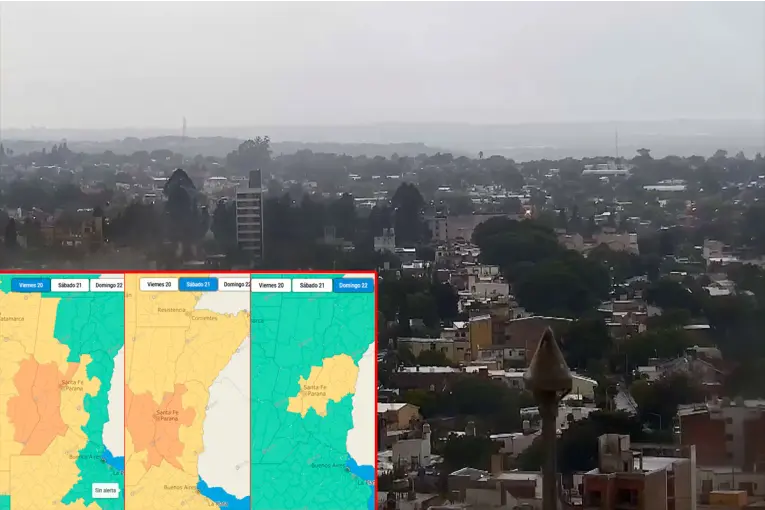 Fin de semana inestable: alertan por tormentas fuertes, lluvias intensas y ráfagas en Entre Ríos