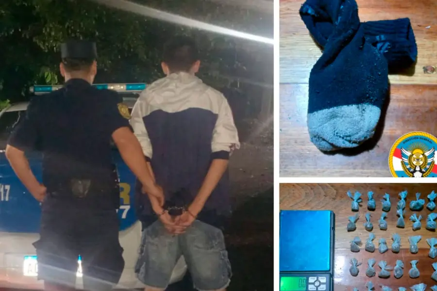 Detenido por tenencia de droga.