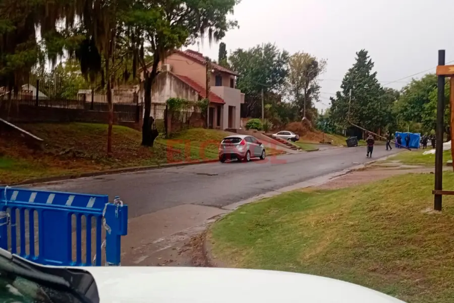 Lugar del accidente del motociclista.
