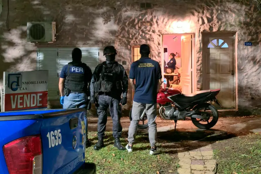 Allanamientos por narcomenudeo en Villa Elisa (foto Polic&iacute;a de Entre R&iacute;os)
