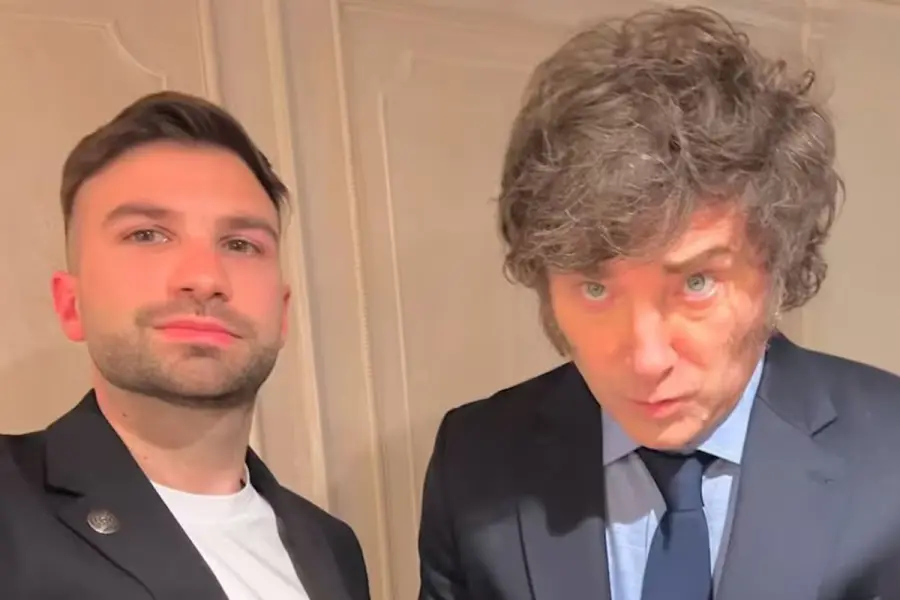 Novelli y Milei. Foto: Infobae.