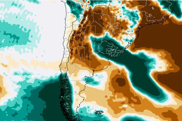 Lluvias y tormentas marcarán la semana con focos en el Litoral y la región pampeana
