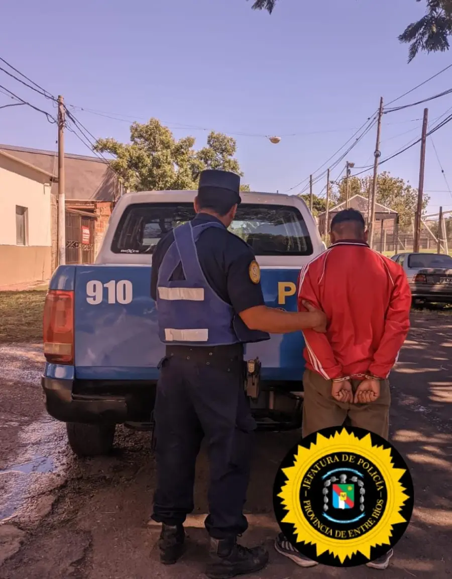 Detenido en Paran&aacute; (foto Polic&iacute;a de Entre R&iacute;os)