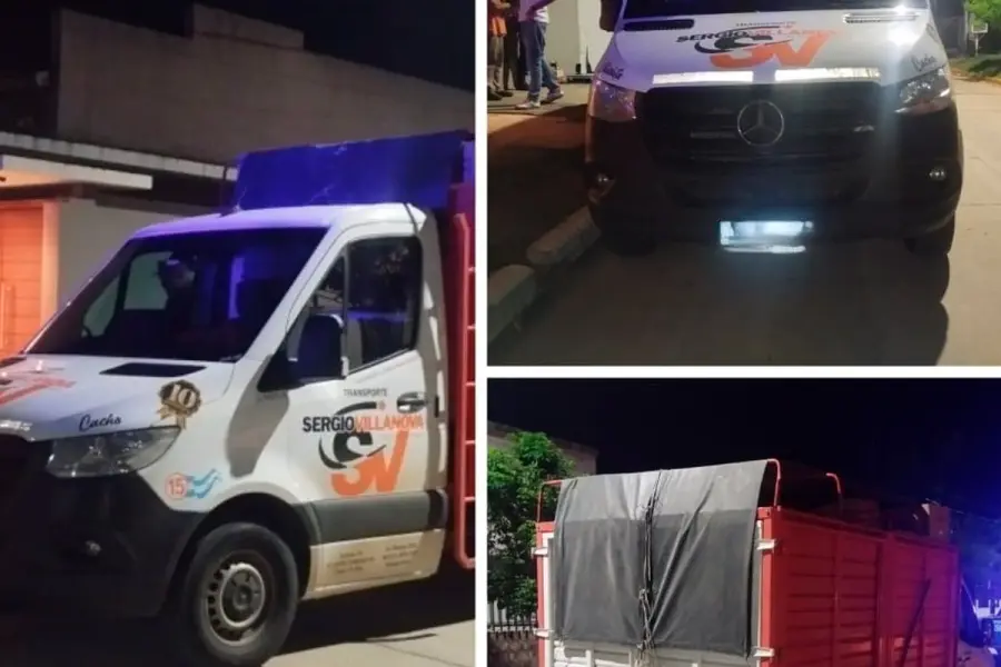 Camioneta involucrada en el accidente.