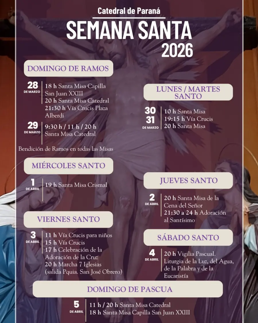 Horarios en la Catedral