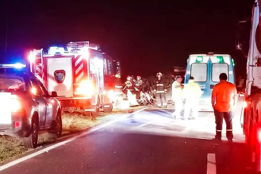 Accidente en Ruta 5. Foto: Cadena 9.