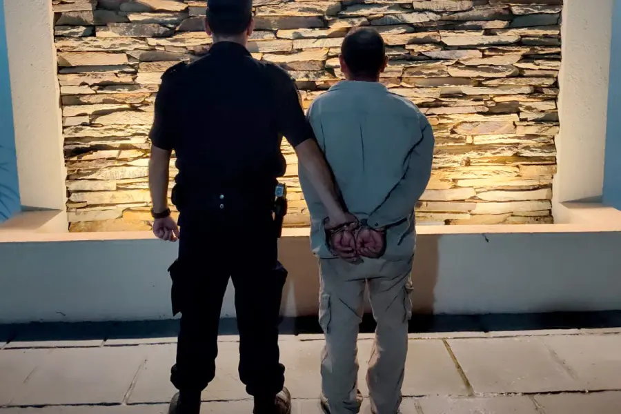 Detenido por intento de femicidio en departamento Nogoy&aacute; (foto Polic&iacute;a de Entre R&iacute;os)