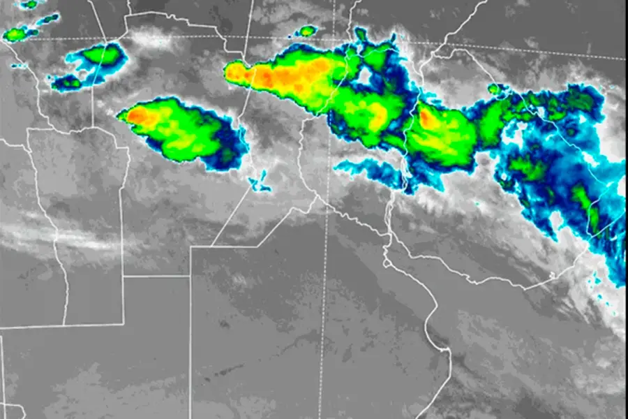 Alerta amarilla por tormentas en Entre R&iacute;os (fuente SMN)