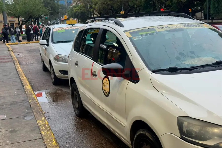 Crisis de taxis en Paran&aacute; (foto Elonce)