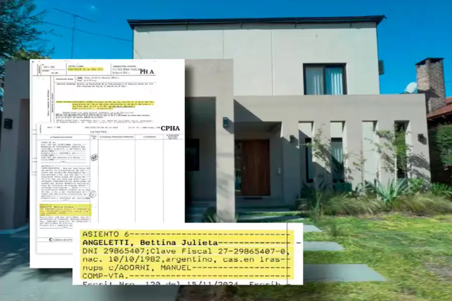 La entrada del lote 380 del country Indio Cua. (La Naci&oacute;n).