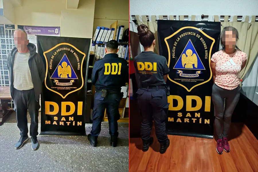 C&eacute;sar Albino Romero y Jennifer Daiana Yniguez, detenidos.-