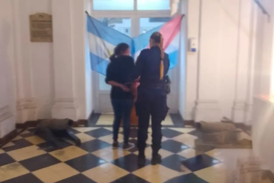 Detenida en Concepci&oacute;n del Uruguay (foto Polic&iacute;a de Entre R&iacute;os)