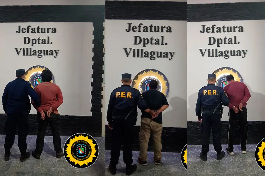Detenidos en Villaguay.