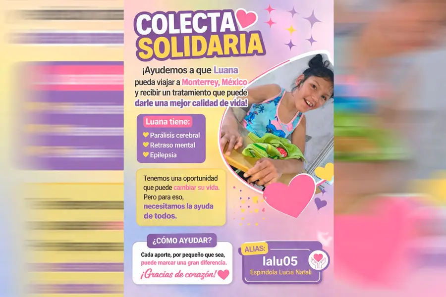 Colecta solidaria por Luana.