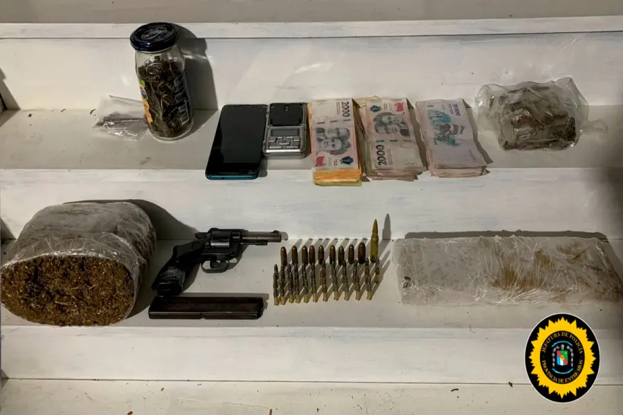 Elementos incautados en Diamante.