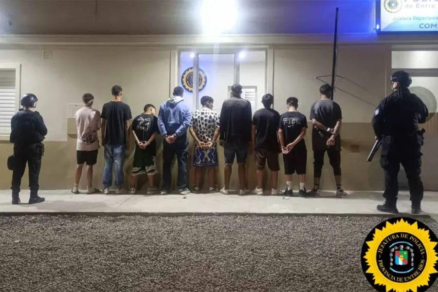 Los detenidos tras el operativo policial