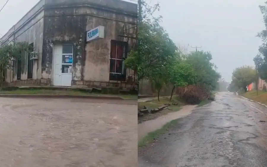 Lluvias en Pueblo Brugo. Foto: Brugo Noticias.