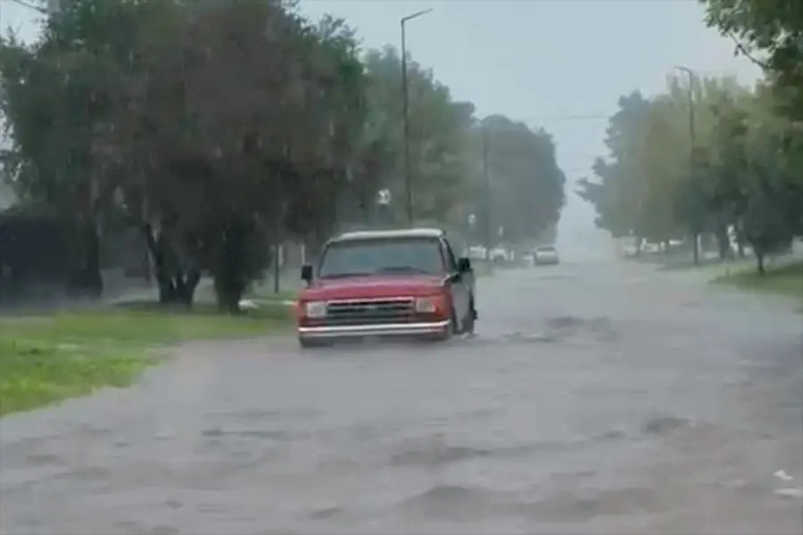 La lluvia en Mar&iacute;a Grande.