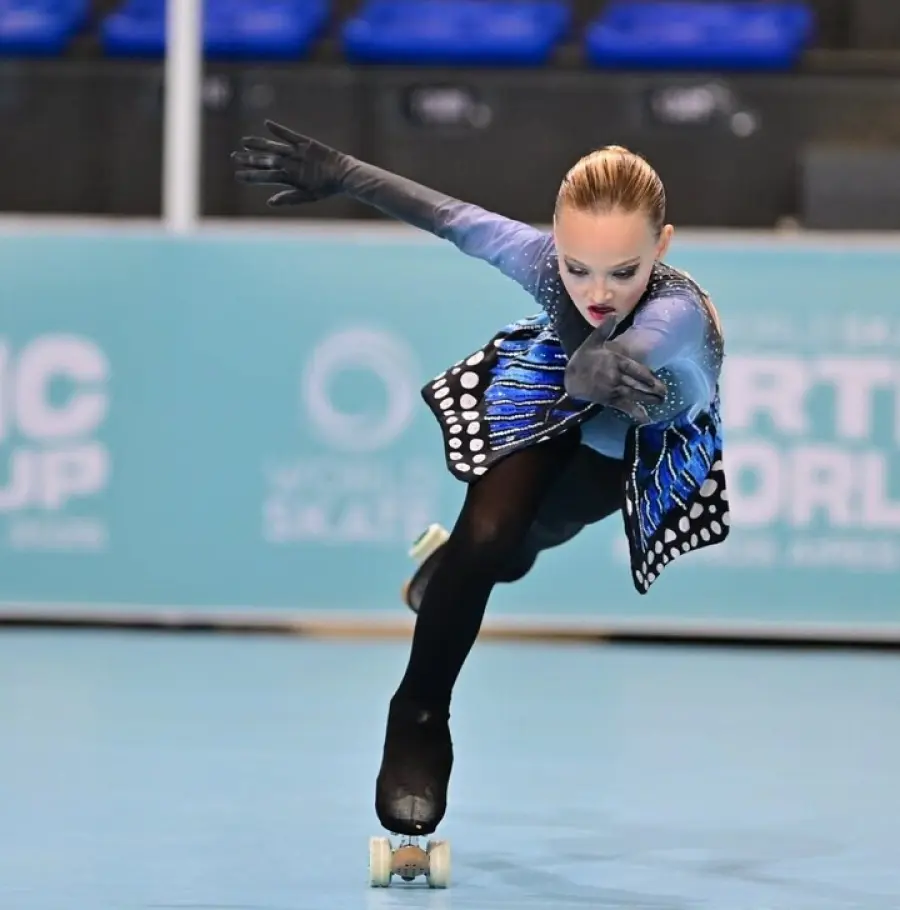 Mar&iacute;a P&iacute;a Camuglia Yost en la Artistic World Cup 2026. (FOTO: Instagram)