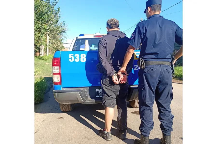 Detenido en Gualeguaych&uacute; (foto Polic&iacute;a de Entre R&iacute;os)